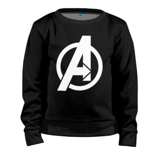 Детский свитшот ВсеМайки Avengers logo white, р. 128 в Дети