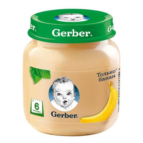 Пюре фруктовое Gerber Банан с 6 мес. 130 г в Дети