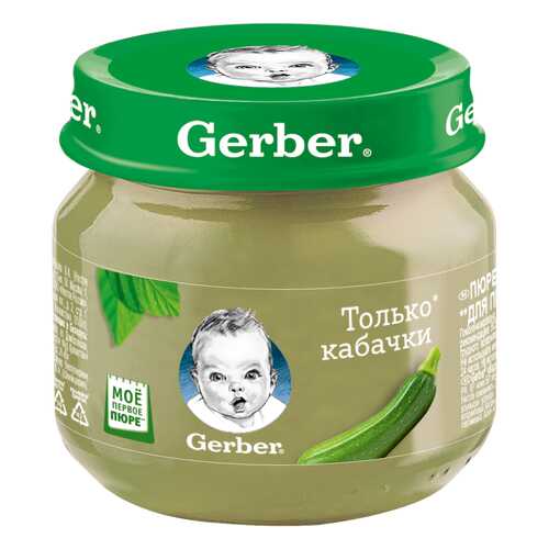 Пюре овощное Gerber Только кабачки с 4 мес. 80 г в Дети