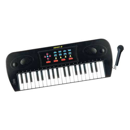 Синтезатор черный 37 клавиш, с дисплеем, эл/мех 53x6x19,2 см в Дети