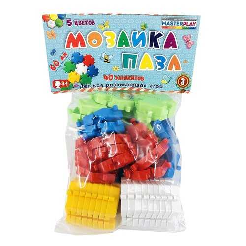 Мозаика-пазл Colorplast №3, d 60 мм, 5 цветов, 40 деталей в Дети