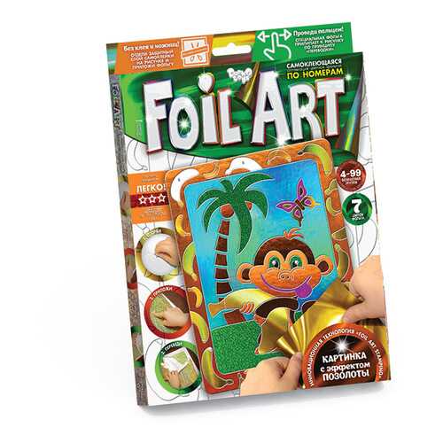 DANKO TOYS Аппликация цветной фольгой Foil Art (обезьяна) FAR-01-05 в Дети