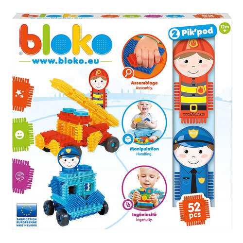 Игольчатый конструктор Bloko. 50 деталей + 2 человечка (спасатели) в Дети