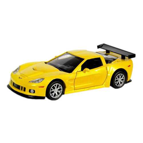 Машина металлическая Uni-Fortune 1:32 Chevrolet Corvette C6-R инерционная желтый металлик в Дети