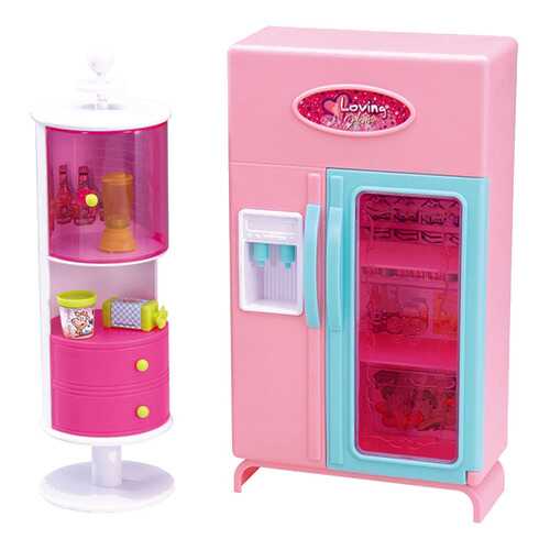 Набор мебели для кукол DollyToy Кухня принцессы (холодильник, кухонный шкаф, аксессуары) в Дети