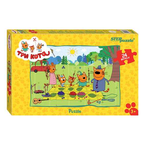 Пазл Step Puzzle Maxi Три кота 24 детали в Дети