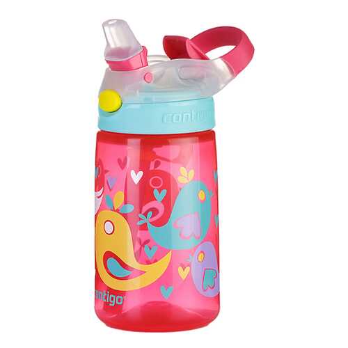 Детская бутылка для воды CONTIGO Gizmo Flip розовая с птицами 420 мл в Дети