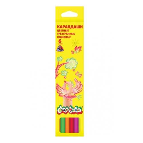 Набор цветных карандашей Каляка-Маляка 6 цв. трехгранные с заточкой неоновые 3+ в Дети