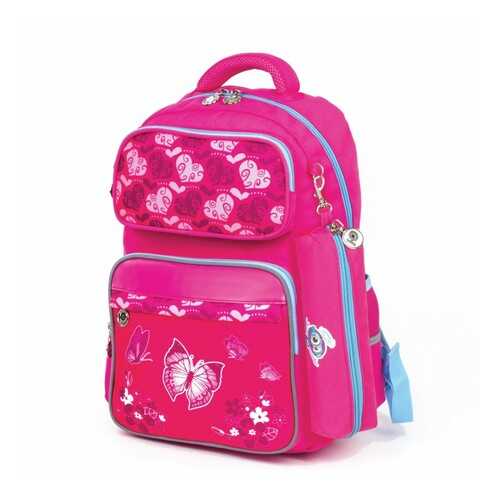 Рюкзак детский Юнландия Бабочки с пеналом в комплекте 42х29х14 см цвет розовый в Дети